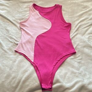 PINK AMAZON TANK TOP BODYSUIT XL
